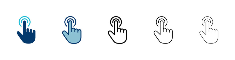 Hand click icon vector isolated on white background. pointer icon vector. hand cursor icon vector