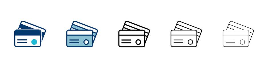 Credit card icon vector isolated on white background. Credit card payment icon vector