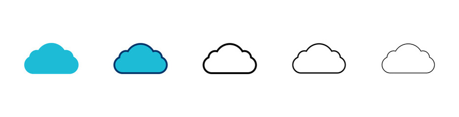Cloud icon vector isolated on white background. cloud computing icon