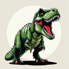 Fototapeta premium tyrannosaurus dinosaur vector illustration