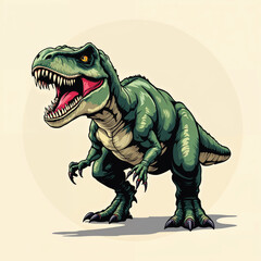 Fototapeta premium tyrannosaurus dinosaur vector illustration
