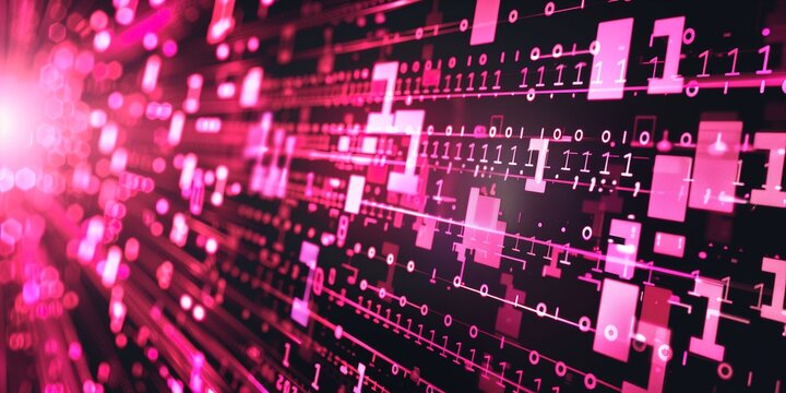 abstract background with binary code
