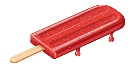 "Realistic Red Popsicle Ice Cream Isolated on Transparent Background – High-Quality Generative AI Image"
 "Delicious Red Popsicle Ice Cream Stick – Isolated PNG, Transparent Background, Genera