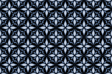 Monochrome Batik Seamless Pattern