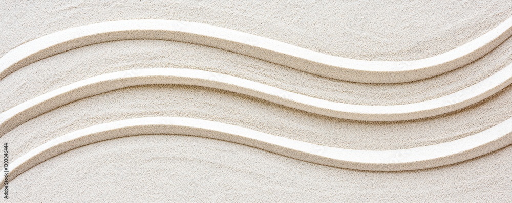 Aufkleber wellness community concepts. abstract lines in beige sand create a calming visual effect.
