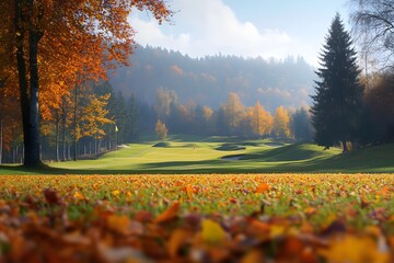 Golf country club and Field, Generative AI