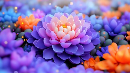 Fototapeta premium Tranquil Pastel Bloom Background Soft Floral Design Serenity Nature