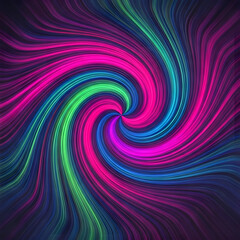 Obraz premium Electric Neon Swirl