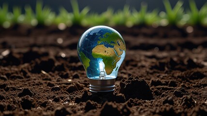 light bulb and earth