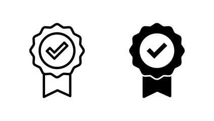 Approved icon vector. Certified Medal Icon