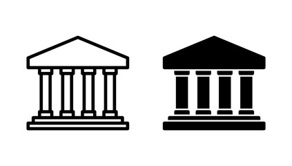 Fototapeta premium Bank icon vector. Bank sign and symbol, museum, university