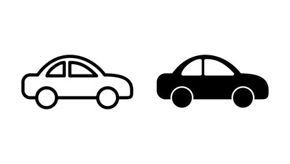 Car icon vector. car sign and symbol. small sedan