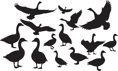 Goose Side View Silhouette