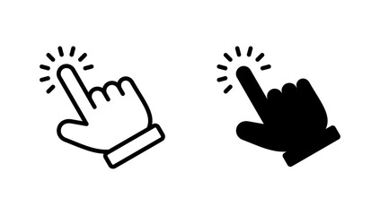 Hand click icon vector. pointer sign and symbol. hand cursor icon