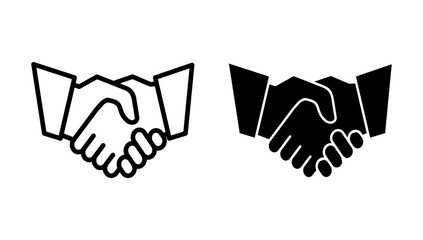 Handshake icon vector. business handshake sign and symbol. contact agreement
