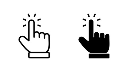 Hand cursor icon vector. cursor sign and symbol. hand cursor icon clik
