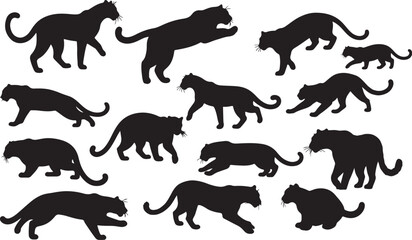 Leopard Silhouettes – Solid Black Silhouettes