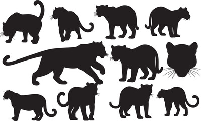 Leopard Silhouette Set