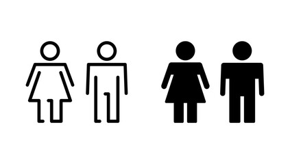 Man and woman icon vector. male and female sign and symbol. Girls and boys