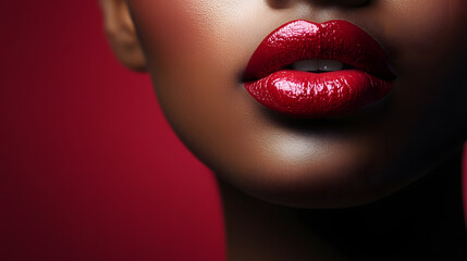 Obraz premium International women's day concept, lipstick promotion
