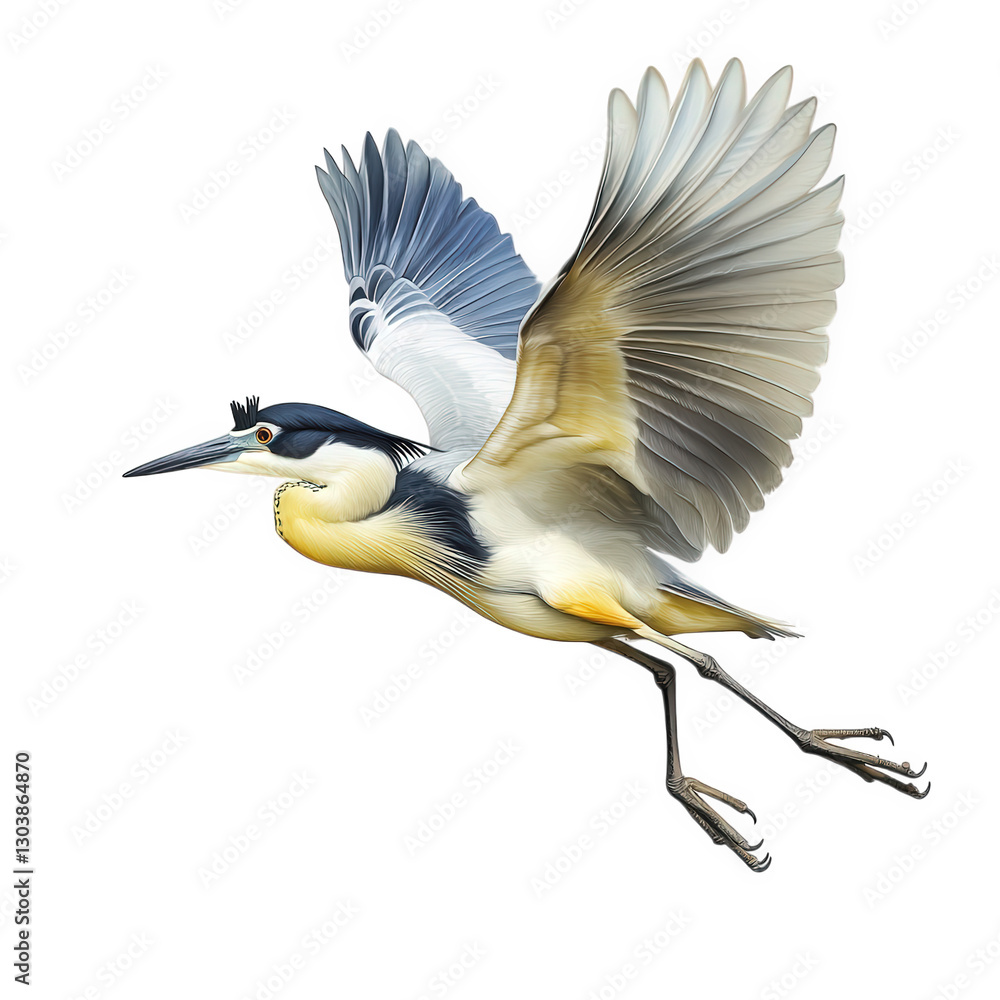 Poster a bird in flight. showcasing its elegant wings and distinctive coloration. highlighting its grace an