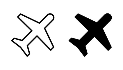 Plane icon vector. Airplane sign and symbol. Flight transport symbol. Travel sign. aeroplane