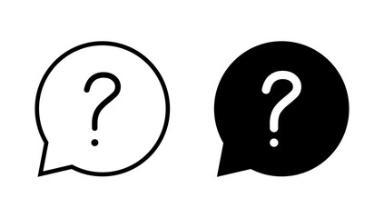 Question icon vector. question mark sign and symbol