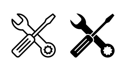 Repair tools icon vector. tool sign and symbol. setting icon. Wrench and screwdriver. Service