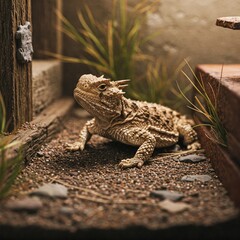 Texas horned lizard: Shoots blood from its eyes! 😱💉 Confuses predators, tastes bad to wolves & coyotes! Wild defense mechanism! 🦎💥