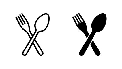 spoon and fork icon vector. spoon, fork and knife icon vector. restaurant sign and symbol