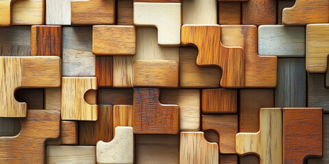 This image of interlocking wooden puzzle pieces is perfect for websites and blogs about problem-solving, teamwork, strategy, construction, or abstract design.


