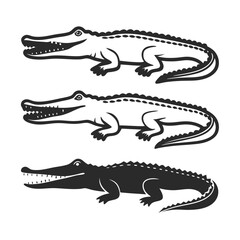 Fototapeta premium alligator-silhouette-vector (7).eps