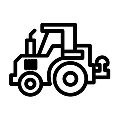 tractor isolated on white