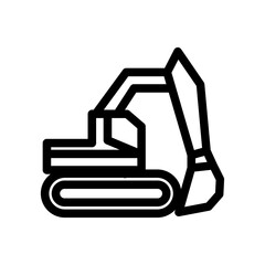 excavator vector icon