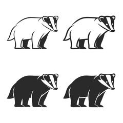 Obraz premium badger-silhouette-vector (1).eps