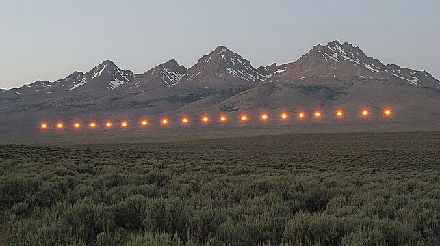 Seven planets align in a glowing arc, inspiring celestial wonder and cosmic harmony