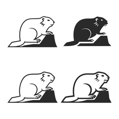 set of wild animals vector