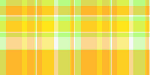 Vibrant pastel plaid pattern in sunny yellow, lime green, and peach. Perfect for textile design, website backgrounds, or cheerful branding.  Evokes feelings of warmth, optimism, and spring.