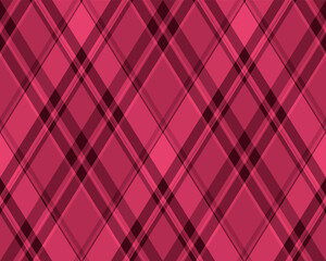 Argyle pattern of geometric rhombus. Harlequin check wallpaper design. Classic diamond shaped textile material for web background, print fabric clothing, sweater, wrapping paper, gift card, invitation