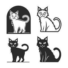 Fototapeta premium cat--silhouette-image-- (40).eps