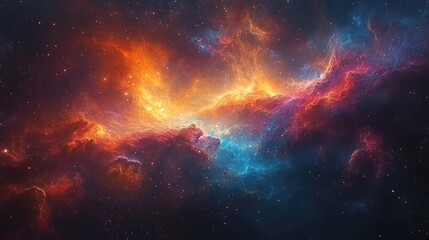 Fototapeta premium Colorful space nebula with vibrant colors