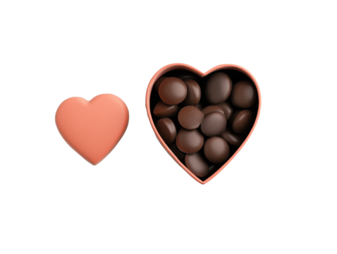 Charming Heart-Shaped Candy Box with Colorful Balloons: The Perfect Sweet Surprise for Your Loved Ones on Special Occasions!