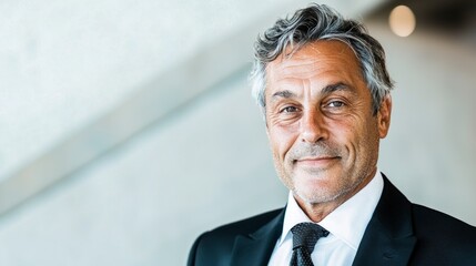 Confident Mature Businessman Portrait  Corporate Success  Professional Headshot