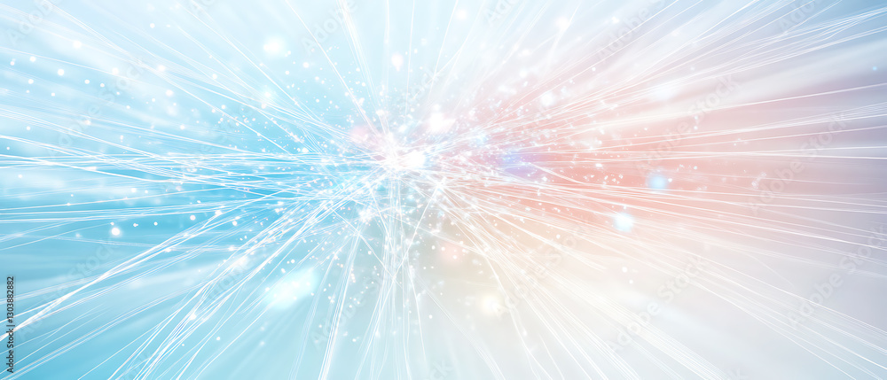 Aufkleber dynamic light burst background abstract concept digital art soft palette high perspective visual ene