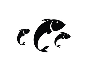 Fish icon dolphin icon vector flat style logo template illustration