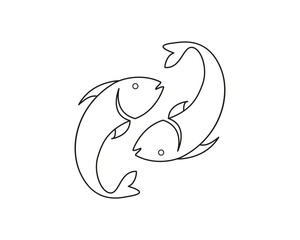 Fish icon dolphin icon vector flat style logo template illustration