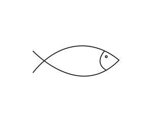 Fish icon dolphin icon vector flat style logo template illustration