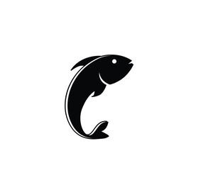 Fish icon dolphin icon vector flat style logo template illustration