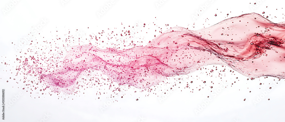 Poster fluid motion of red liquid splashing abstract art white background captivating visual macro perspect