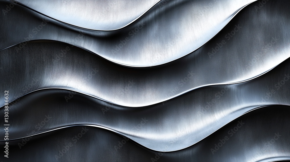Poster brushed silver metal texture with soft reflections and smooth gradients. a minimalist abstract illus